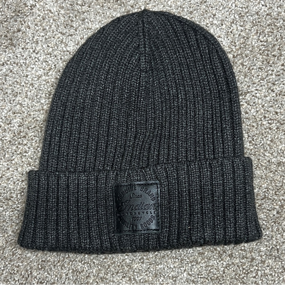 Indian Motorcycle Black Knit Beanie NWOT